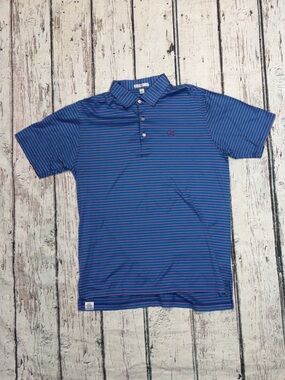 Peter Millar Purple Golf Tennis Country Club Men's Striped Shirt